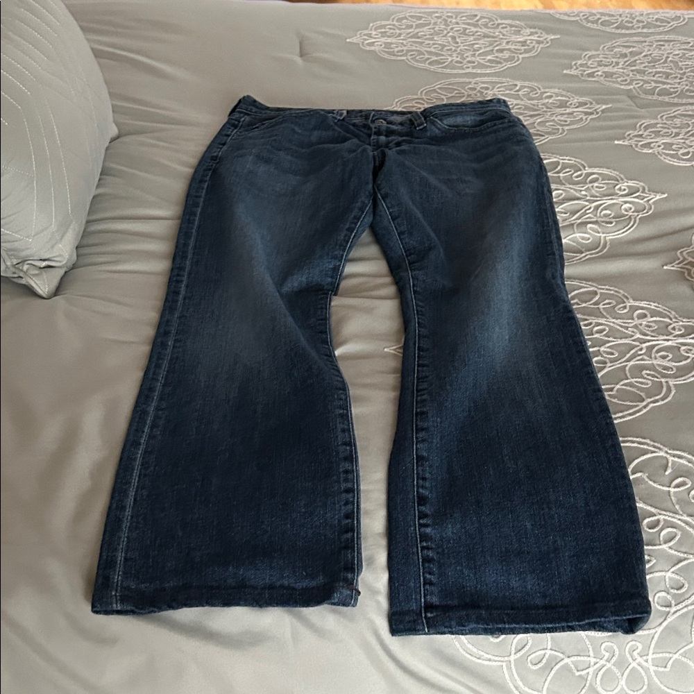 AG Adriano Goldschmied Men's Straight Jeans - Dark Blue